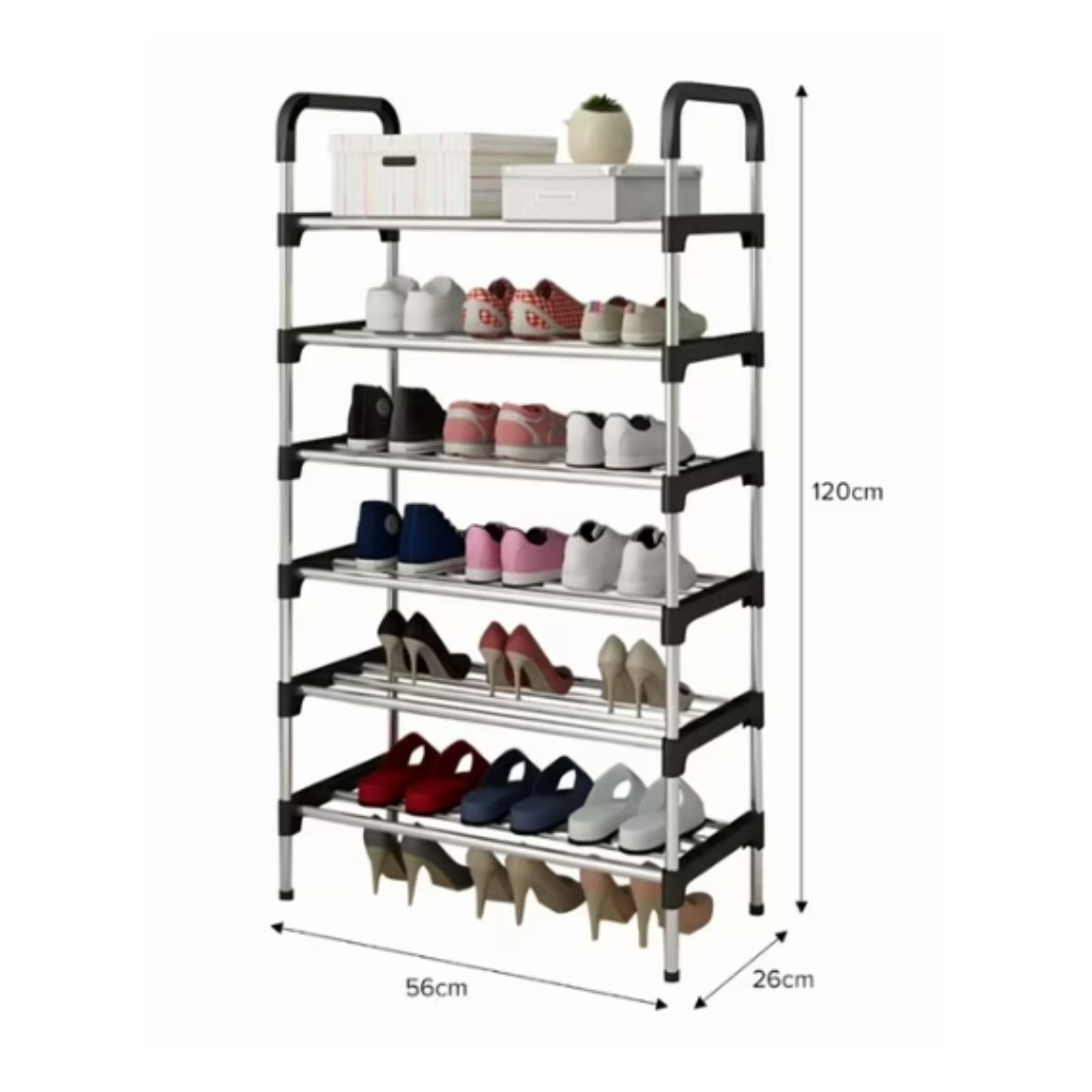 GENERICO - Zapatero Organizador Modular de 6 Niveles - Estantería Desarmable de Gran Capacidad