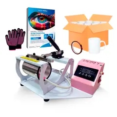 GENERICO - Estampadora de tazas 11oz + Caja de tazones Kit completo