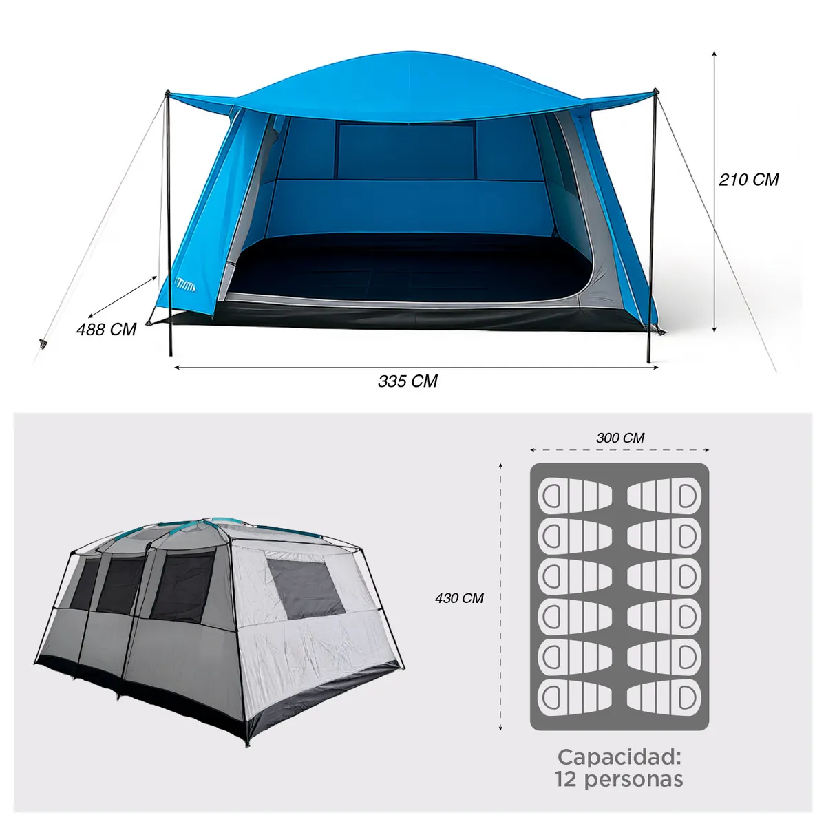RUTTA - Carpa Camping Yosemite 12 Personas