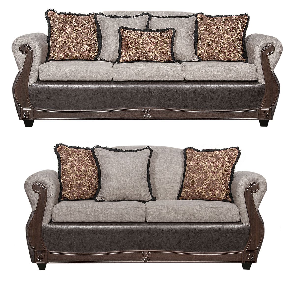 BLACK FACTORY - Juego de Living 3 2 Gran Columbia Beige Cafe