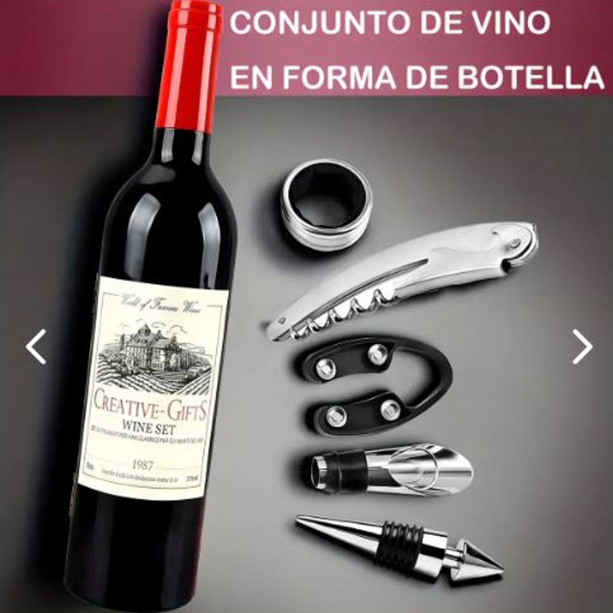 GENERICO - Juego Descorche De Vino 5 Accesorios