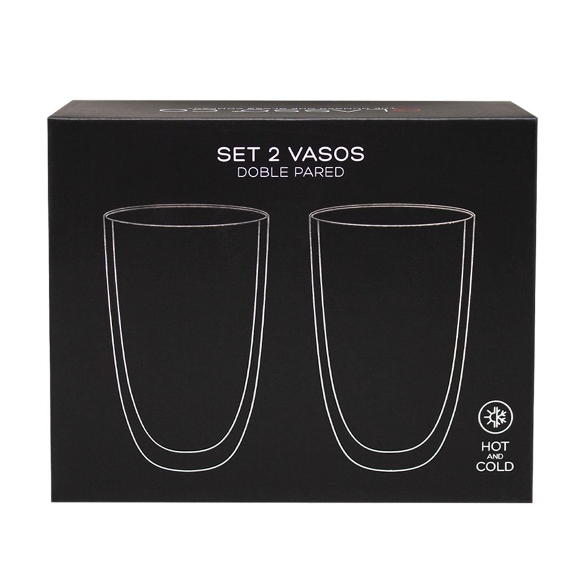 GLASSO - Set 2 Vasos Latte Doble Pared 473ml