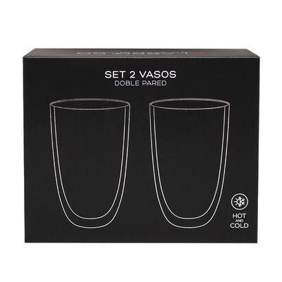 Imagen 2 del producto Set 2 Vasos Latte Doble Pared 473ml