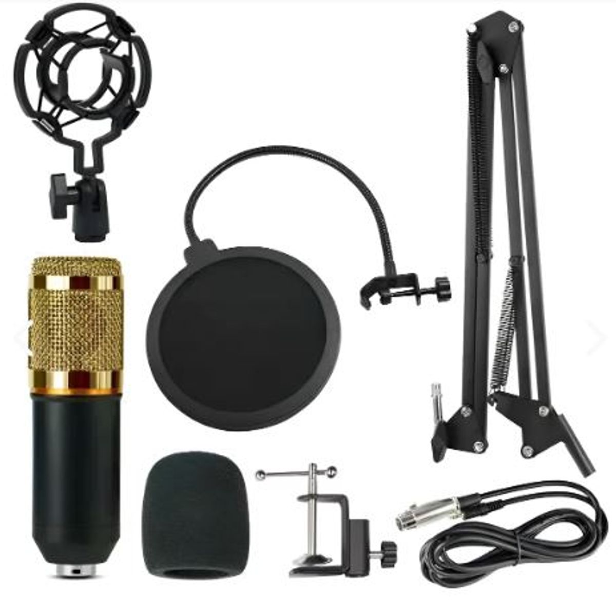 GENERICO - Kit Microfono Estudio Condensador