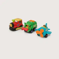 OPALINE - Set Camión de Reciclaje + Tren y Avión a Vapor
