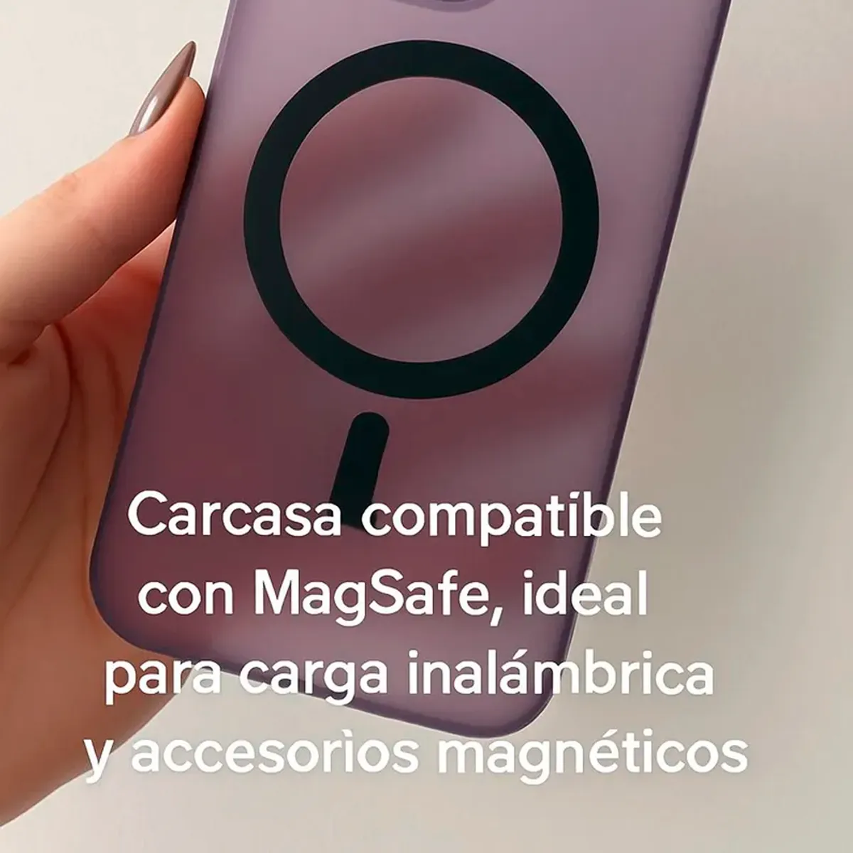 GENERICO - Carcasa Transparente Mate Morada Magnetica Para Iphone 15 Pro Max