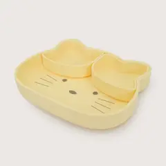 OPALINE - Plato gato con base antideslizante amarillo