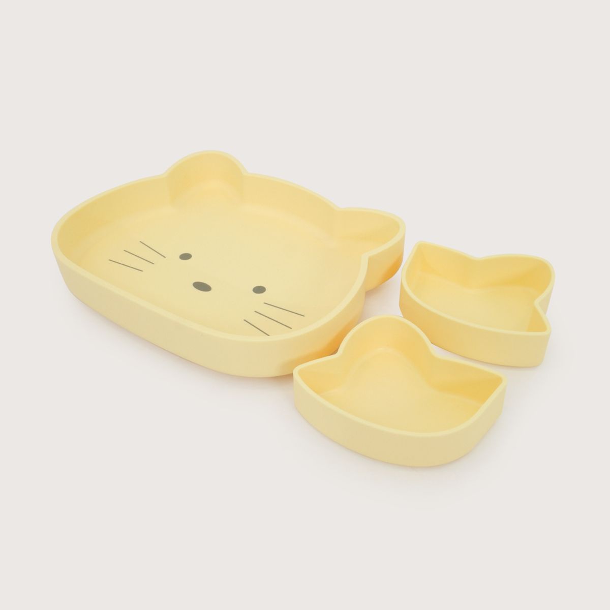 OPALINE - Plato gato con base antideslizante amarillo