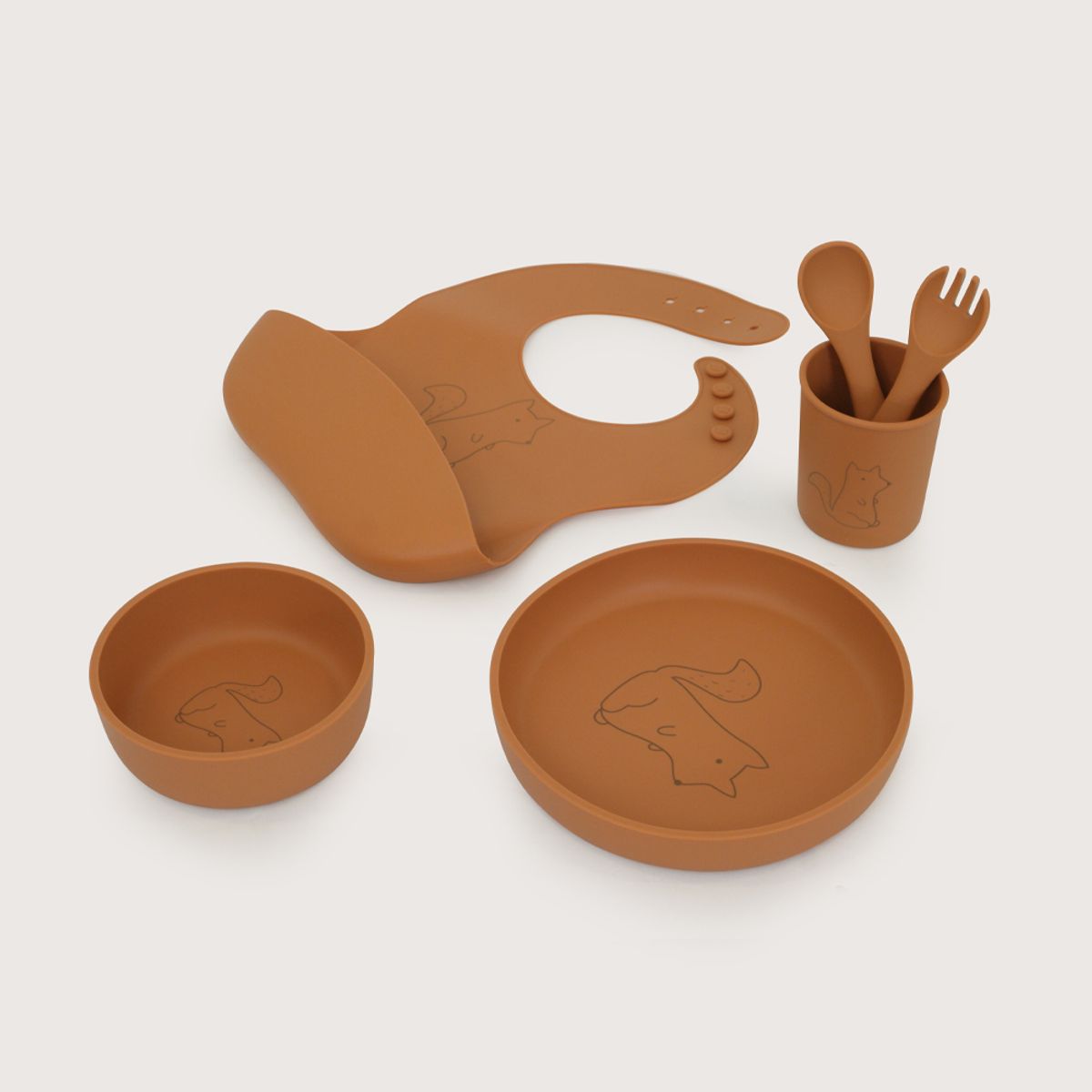 OPALINE - Set alimentación con diseño laser café