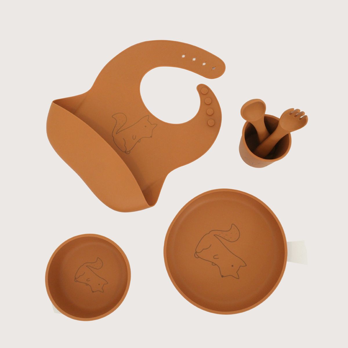 OPALINE - Set alimentación con diseño laser café