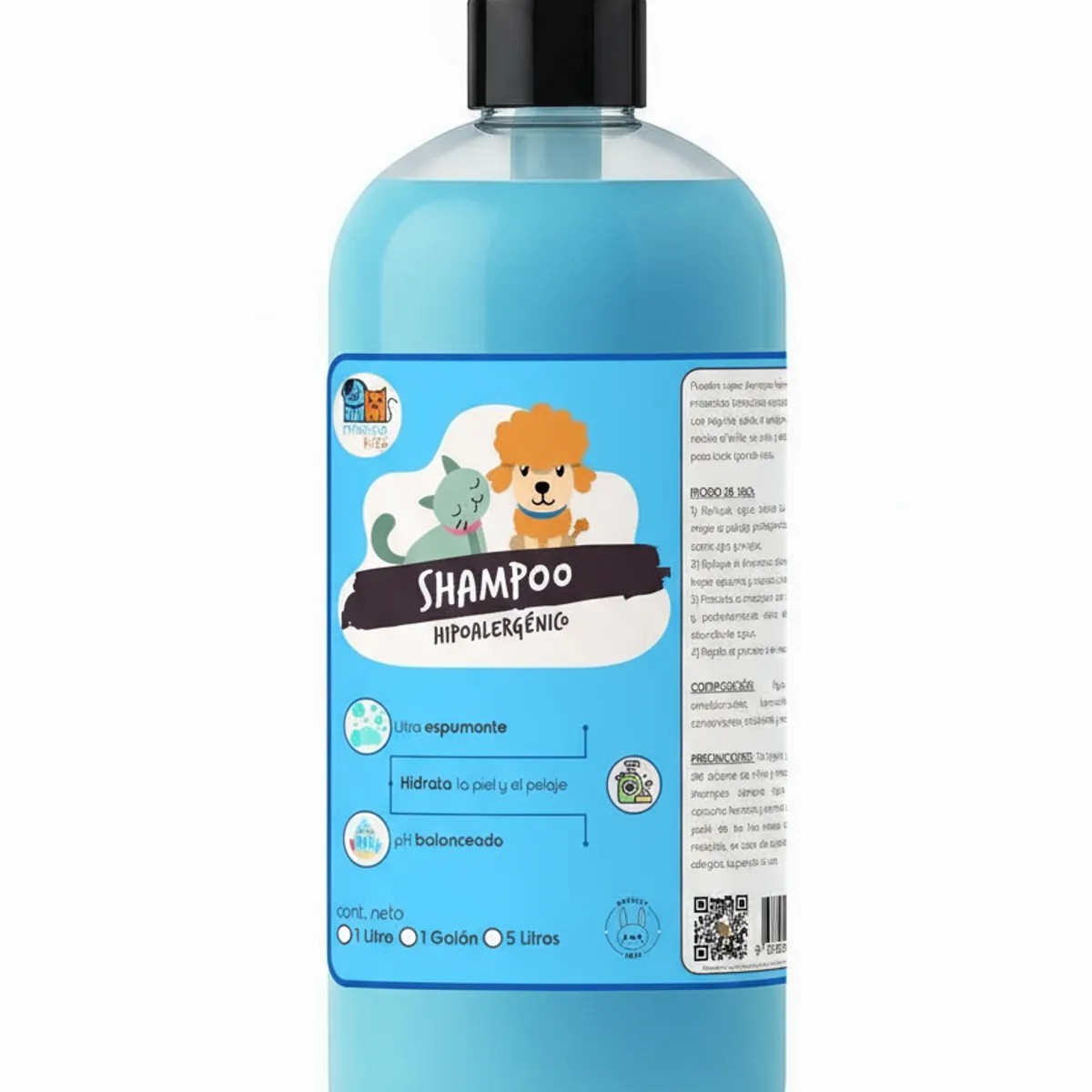 MASCOKITS - Super Shampoo Hipoalergenico Orgánico 1 Litro Para Mascotas