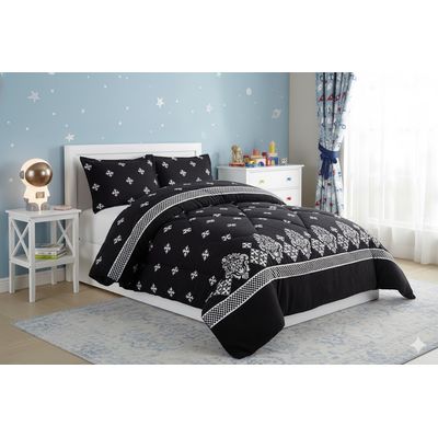 Imagen 2 del producto COBERTOR DE INVIERNO PLUSH CON CHIPORRITO 1.5 PLAZA CON DISEÑO CLASICO NEGRO