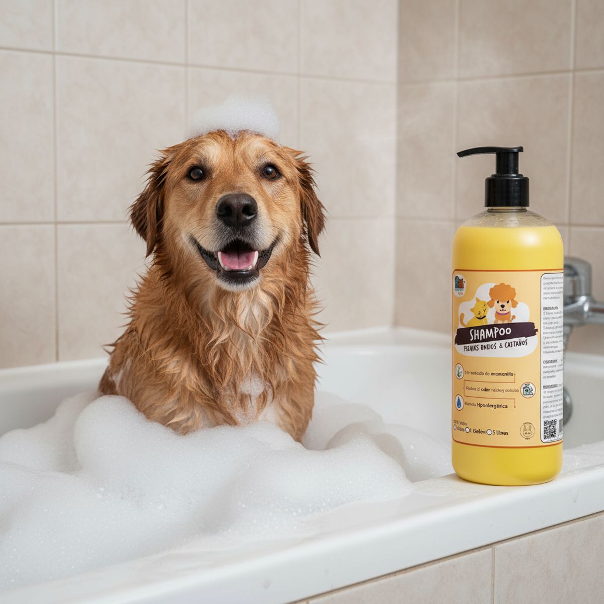 MASCOKITS - Super Shampoo Pelaje Rubio Orgánico 1 Lit Perros & Mascotas