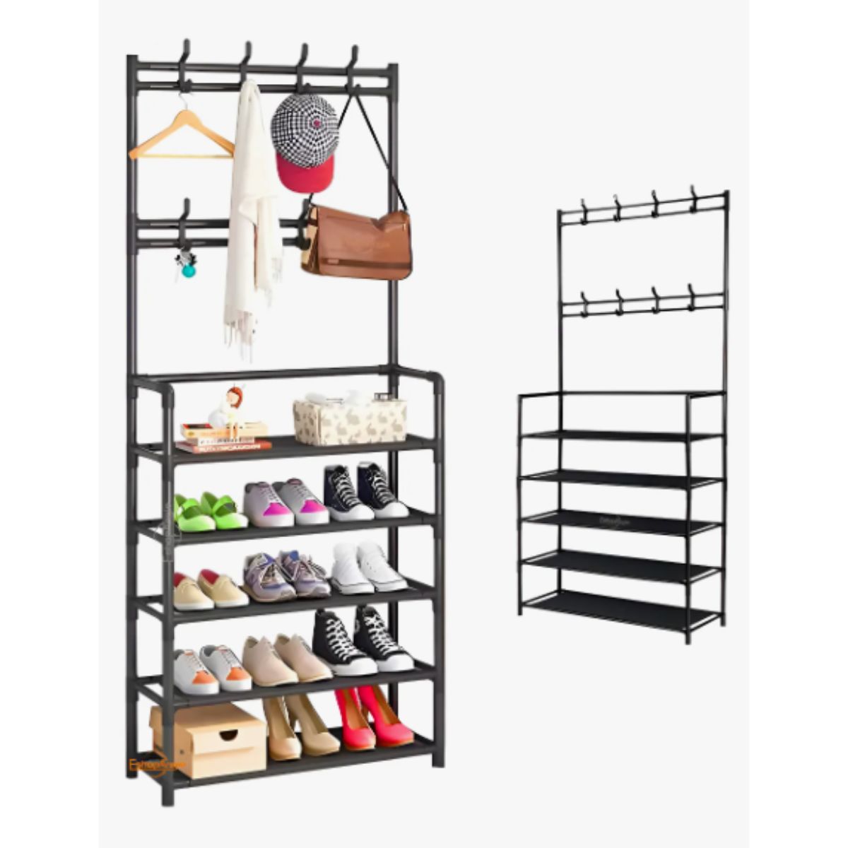 GENERICO - Zapatero Organizador Colgador Zapatos Armario Perchero Color Negro 5 niveles