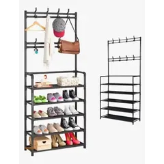 GENERICO - Zapatero Organizador Colgador Zapatos Armario Perchero Color Negro 5 niveles