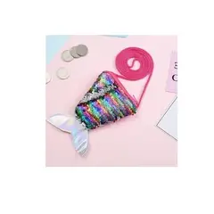 GENERICO - Cartera pequeña de cola de sirena para niña 15 x 12cm