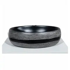 MODERN SPACE - Lavamanos Sobreponer Ovalado Negro 47x34 Cm