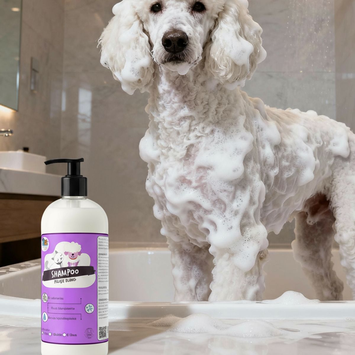 MASCOKITS - Super Shampoo Pelaje Blanco Orgánico 1 Lt Perros & Mascotas