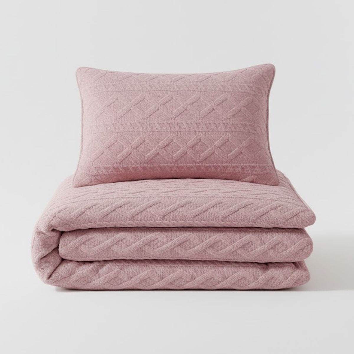 DIANA - COBERTOR TRENSADO CON CHIPORRO COLOR LISO ROSA 180CM X 230CM