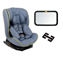 BBQOOL - Silla De Auto Convertible Apolo Isofix LX 360° Navy + Espejo + Hebilla