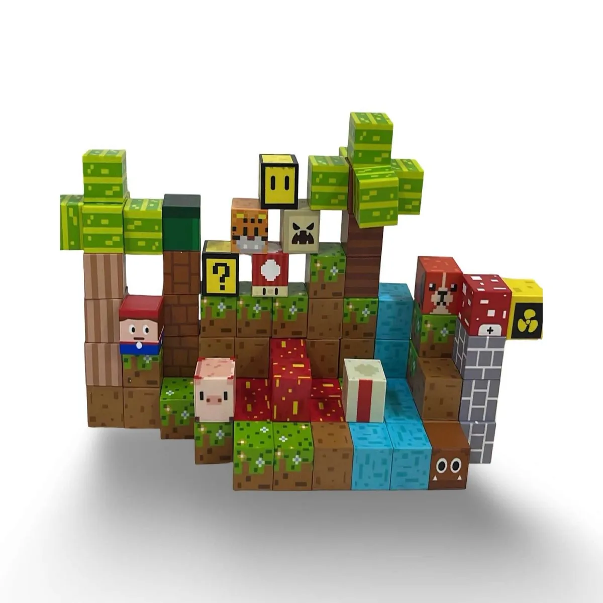 MINECRAFT - Juguete Cubo Magnetico 84 piezas diseño Mine-cratf