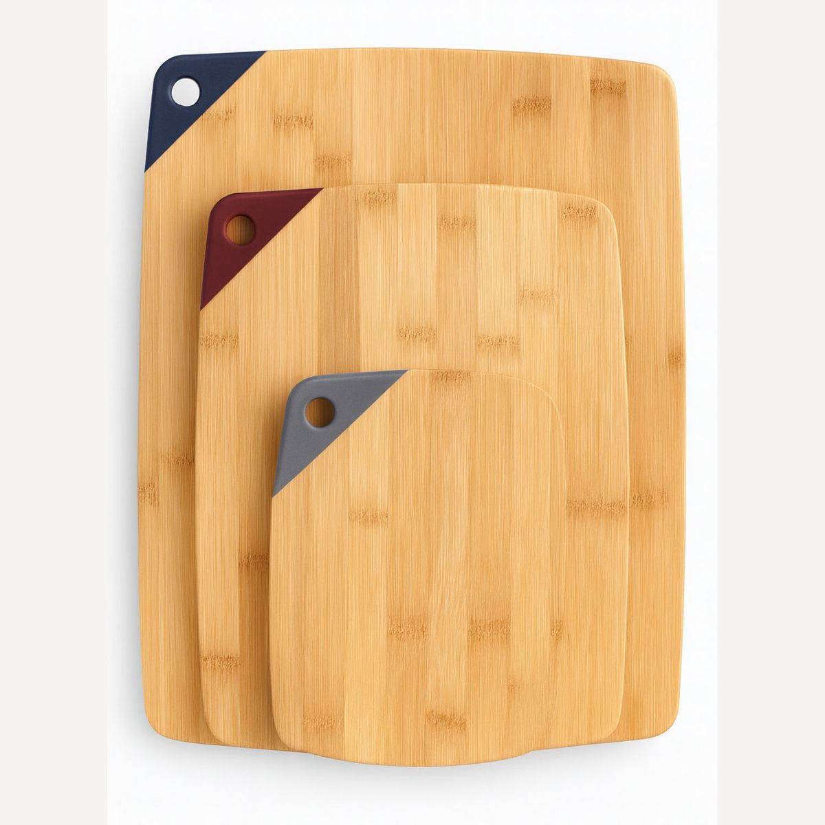 GENERICO - Set 3 Tablas De Picar Cortar Bambu Cocina Profesional