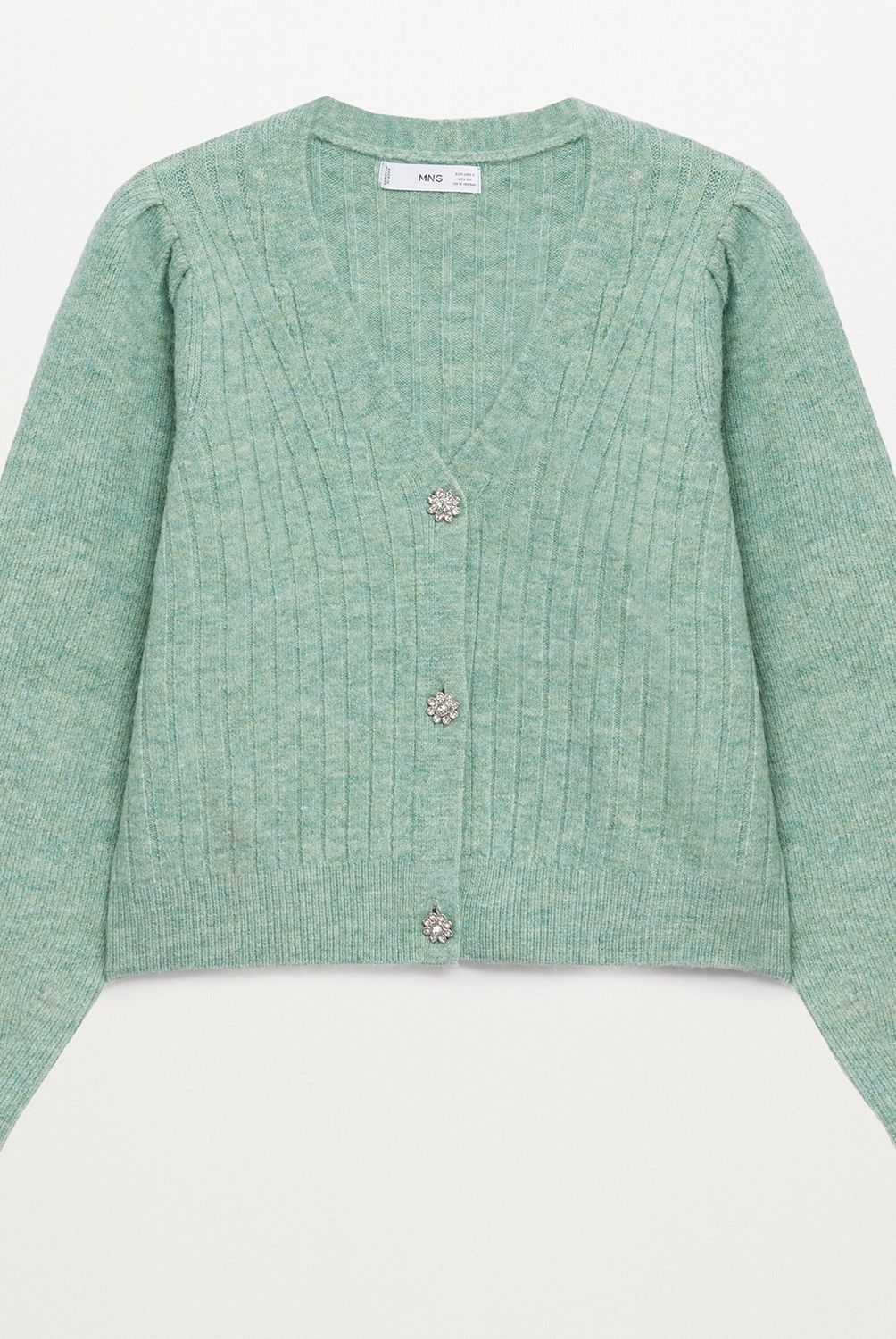 MANGO - Cardigan Crop Botones Joyas Hera Mujer