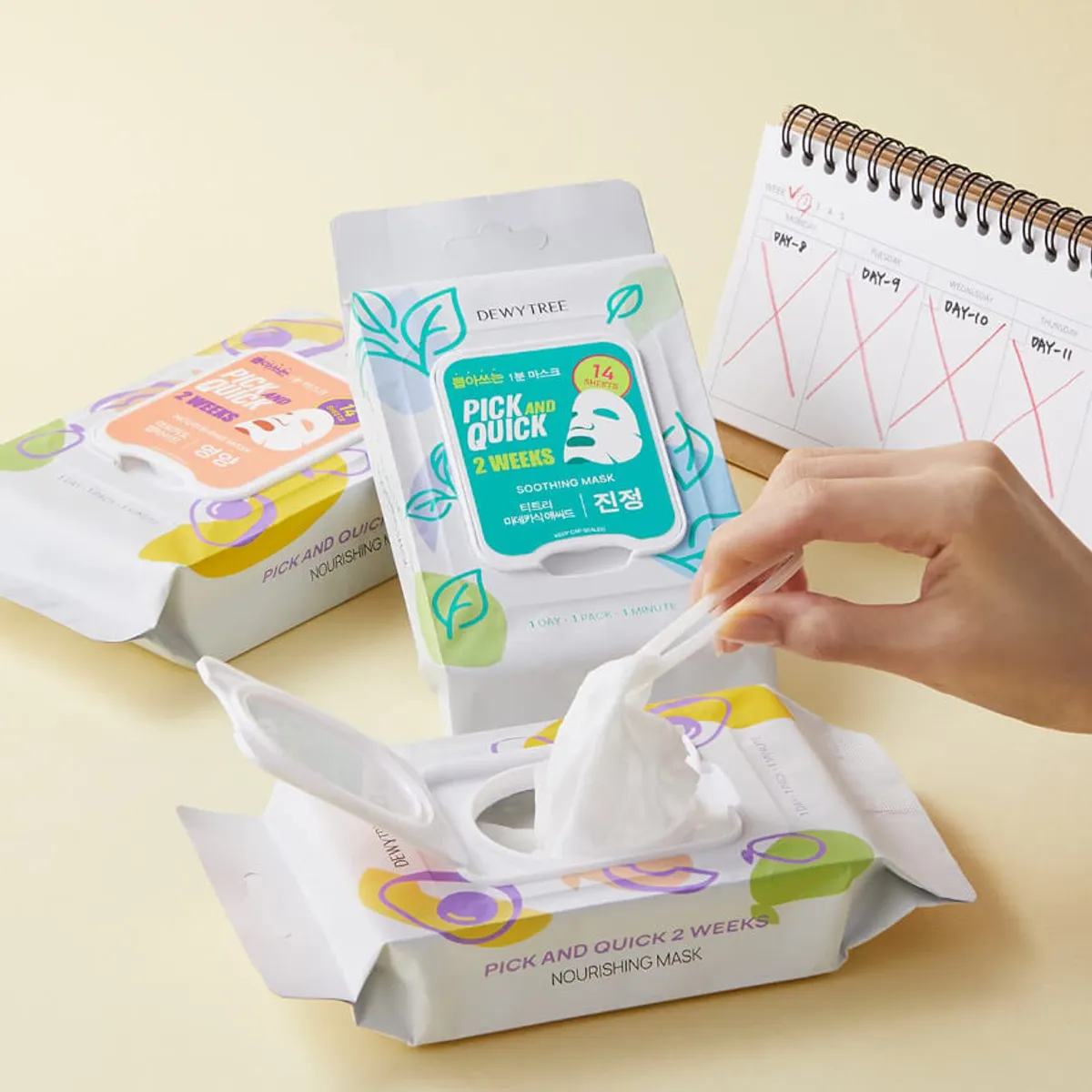 DEWYTREE - Set Mascarillas Coreanas. Hidratantes Para Usar Por 2 Semanas