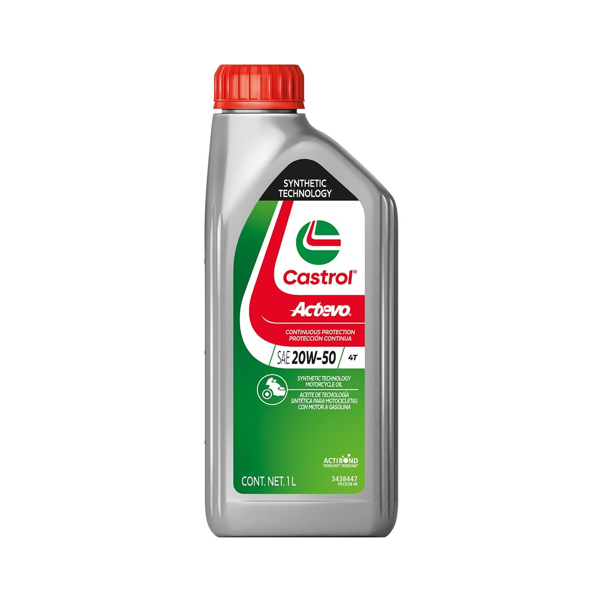 CASTROL - ACEITE CASTROL ACTEVO 4T U3 SINTÉTICO 20W50
