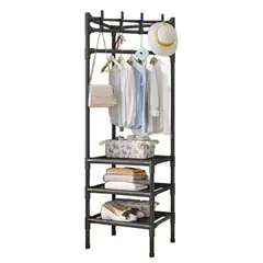 GENERICO - Perchero Organizador Esquinero Estante Colgador Multiuso Negro