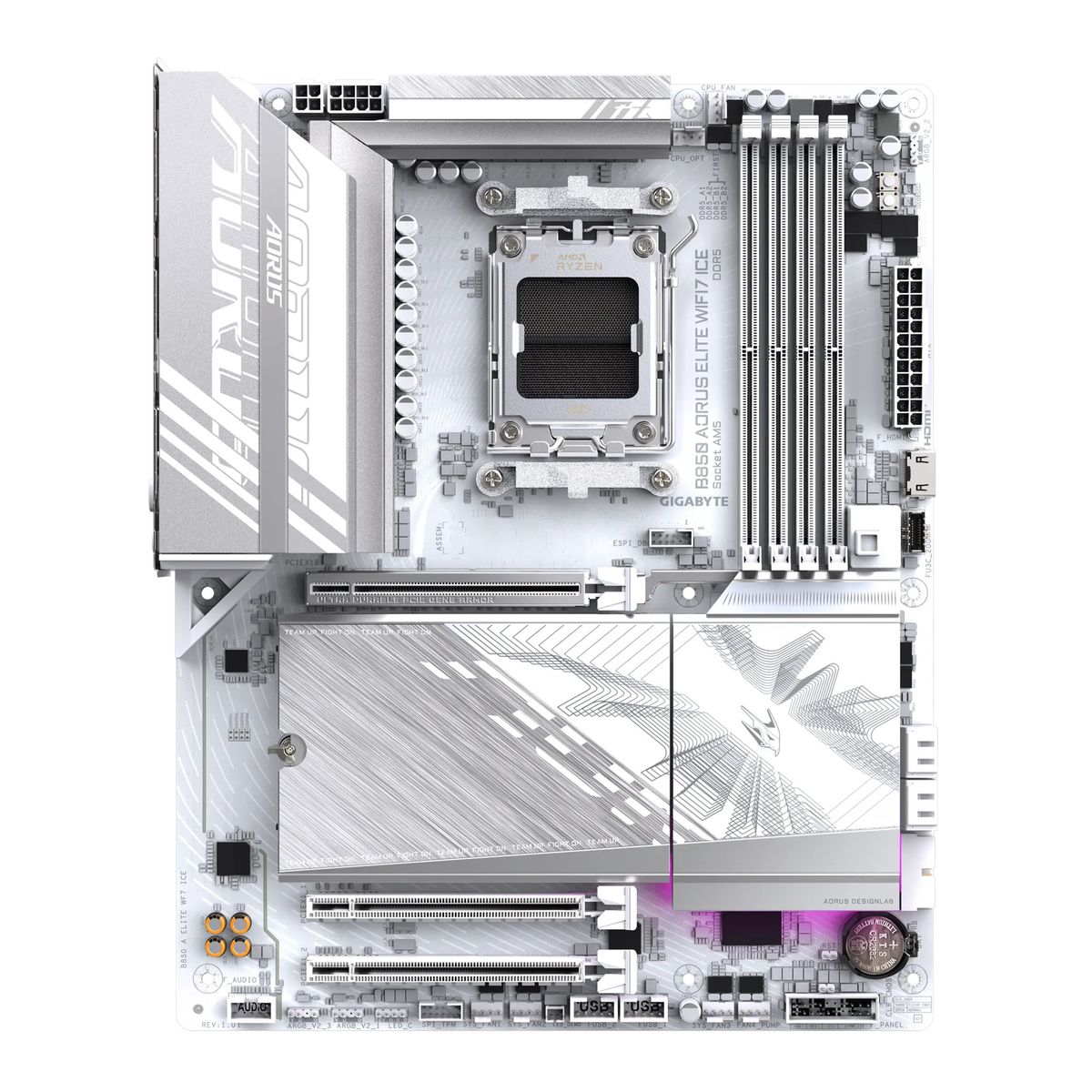 GIGABYTE - Placa Madre B850 Aorus Elite Wifi7 Ice