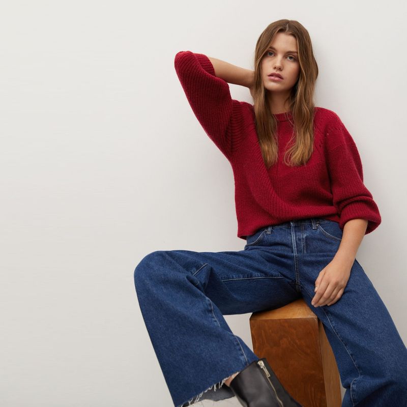 MANGO - Sweater Lana Cuello Perkins Airy Mujer