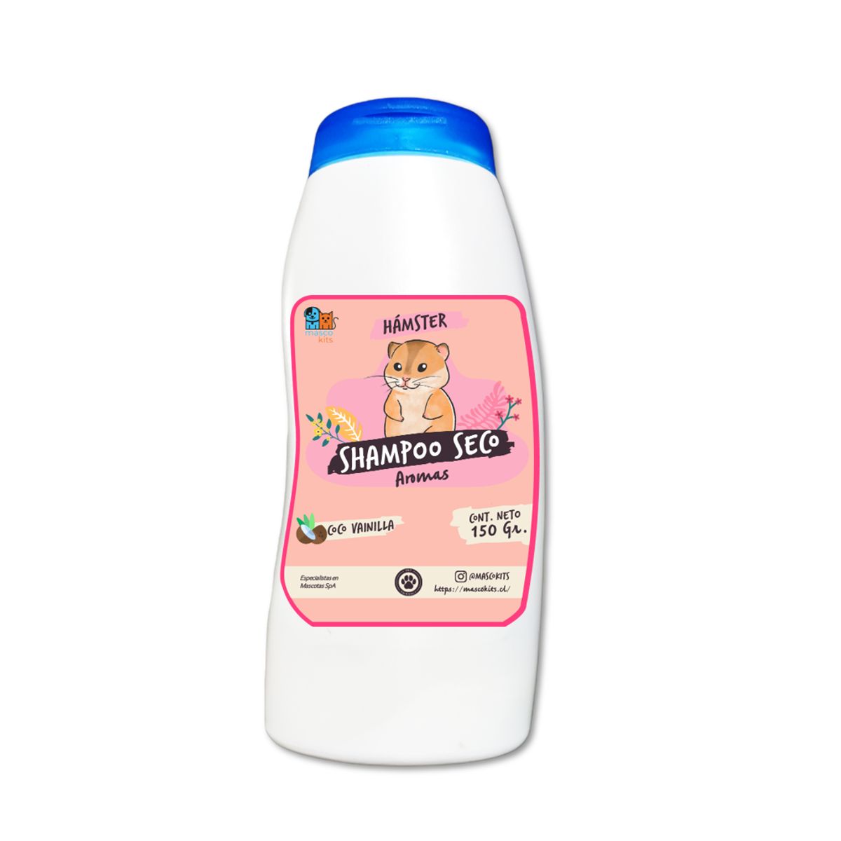 MASCOKITS - Shampoo Seco P Hamster Y Roedores Aroma Coco Vainilla 150gr