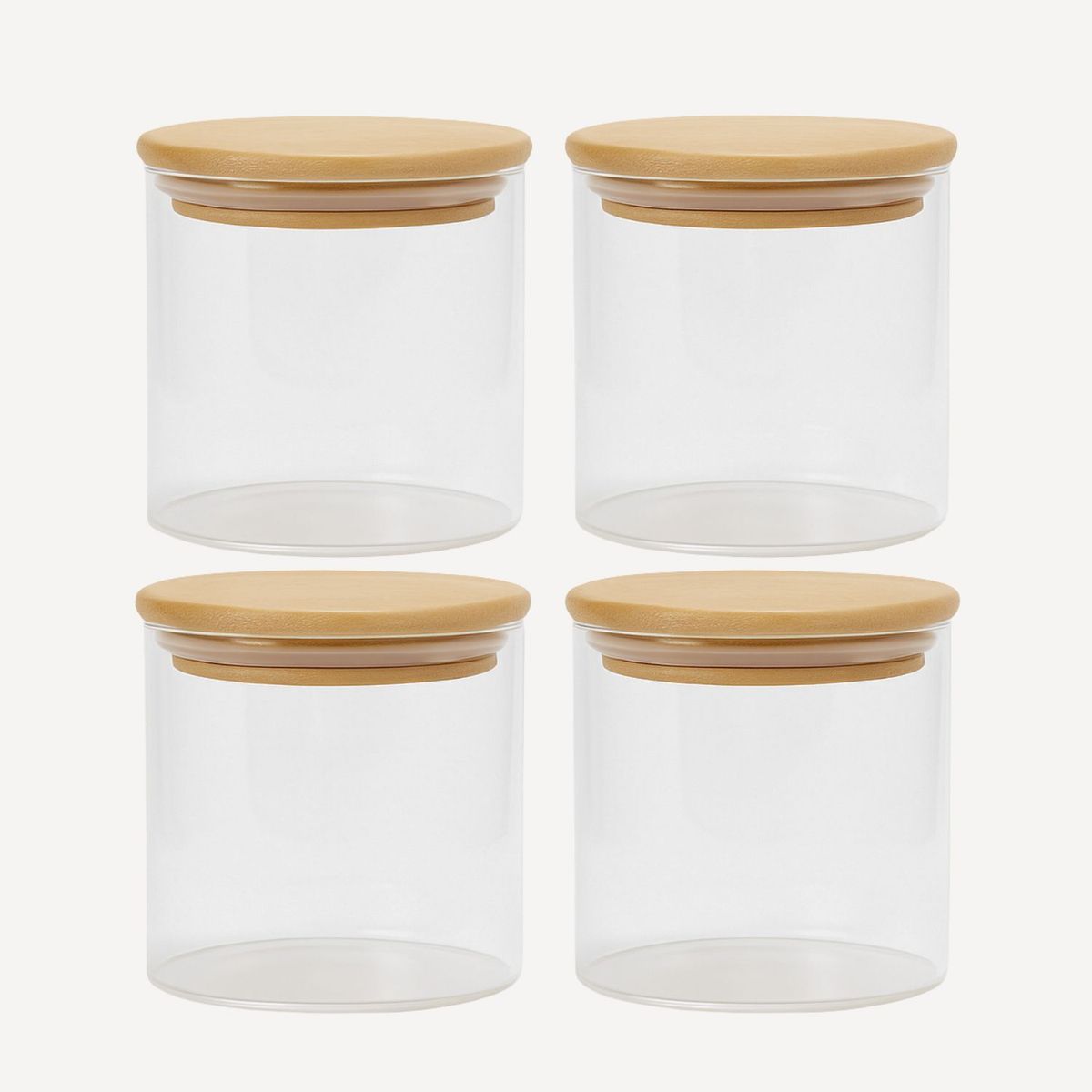 GENERICO - Set De 4 Frascos Condimentos Especias Bambú 250ml 6x8cm