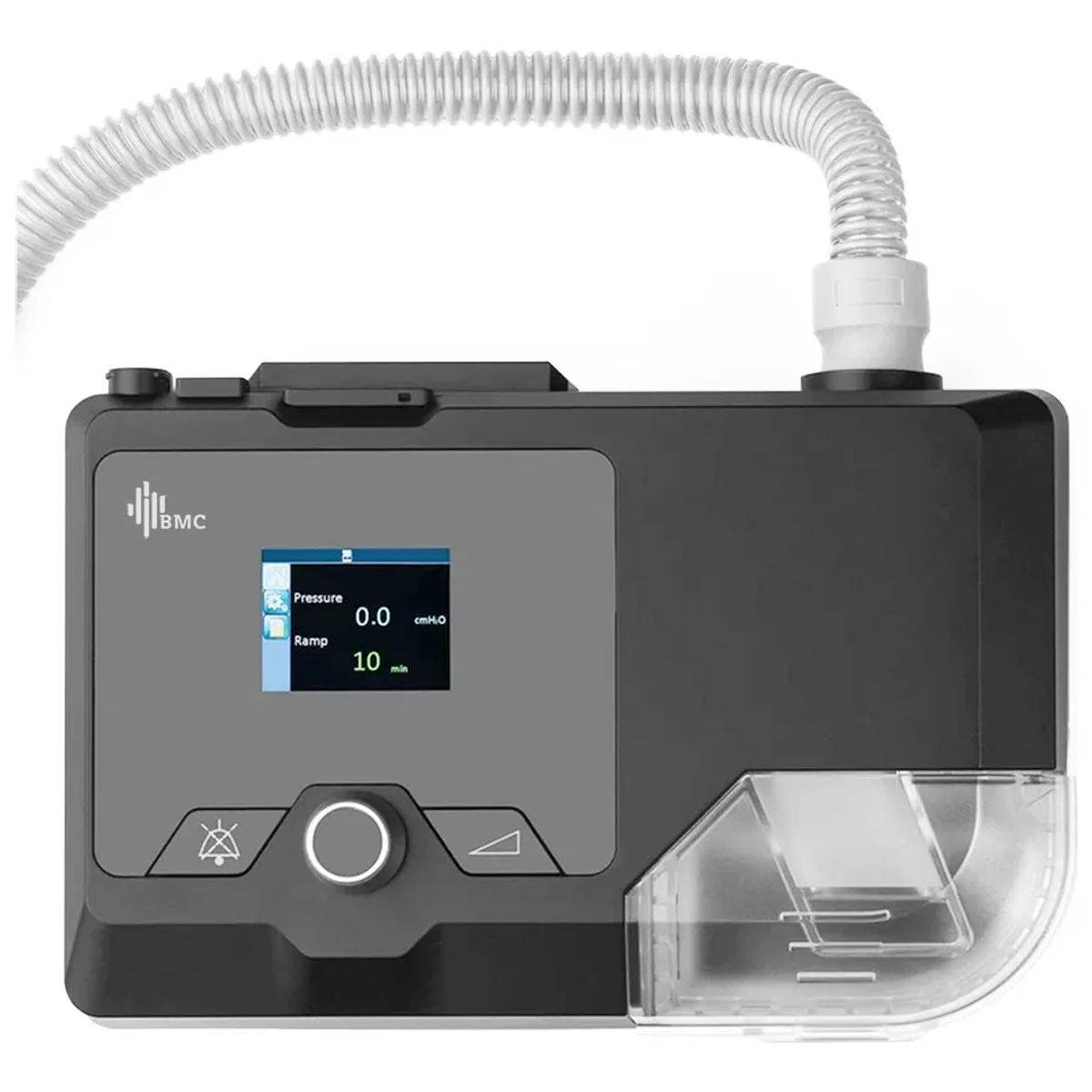 TOPMEDIC - BMC - Maquina CPAP Resmart Portatil Para la Apnea de Sueño + Mascara Oronasal, Tubo y Humidificador