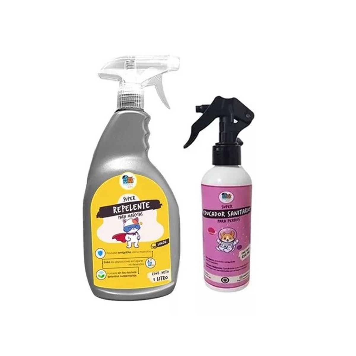MASCOKITS - Kit Para Perros Repelente 1 Lt + Educador Sanitario 250 Ml