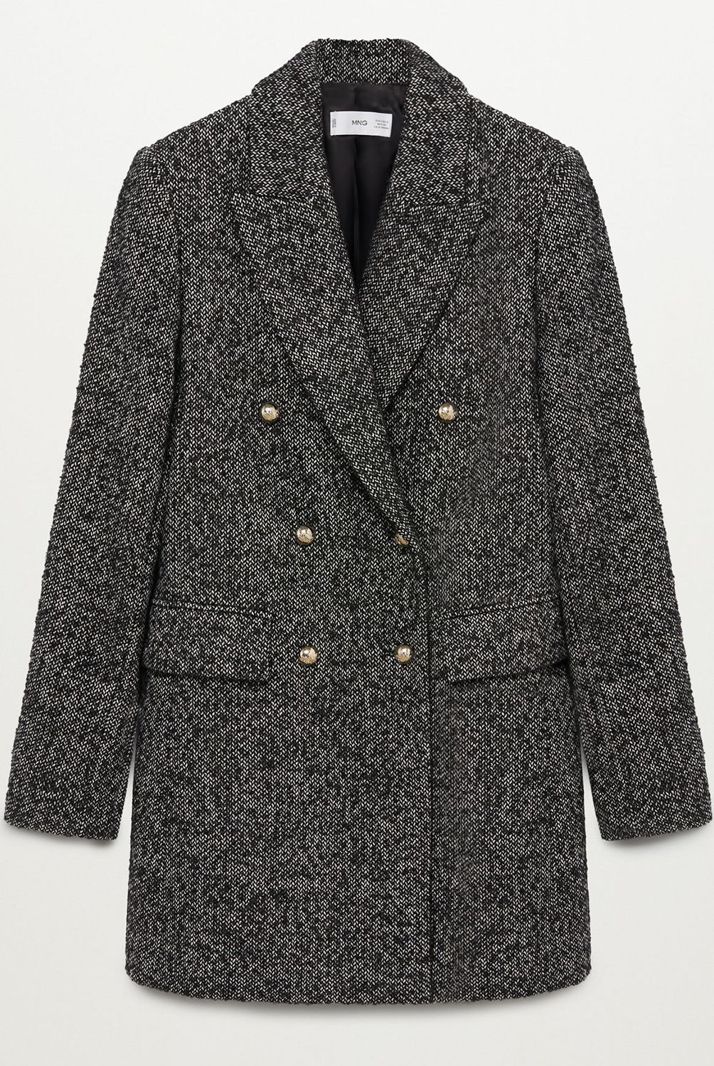 MANGO - Abrigo Lana Cruzado Paris Mujer