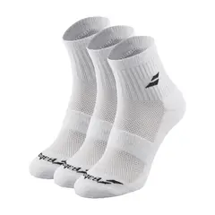 BABOLAT - Calcetin Quarter Blanco - 3 Pares Tenis Padel