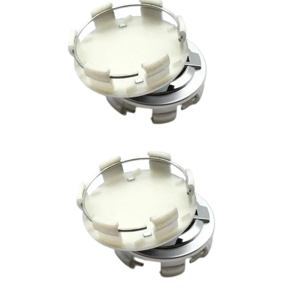 GENERICO - 4 Tapa Centro de Llanta Compatible con Nissan Plateado 60mm