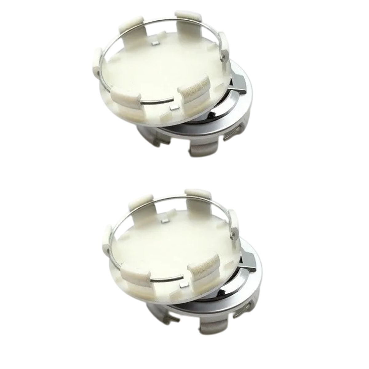 GENERICO - 4 Tapa Centro de Llanta Compatible con Nissan Plateado 60mm
