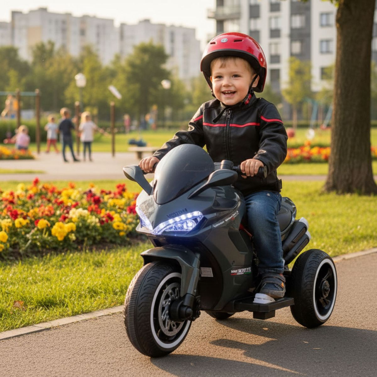 MUNDO ONLINE - Moto Niños Eléctrica 3 Ruedas Extreme Speed Luces Y Sonido