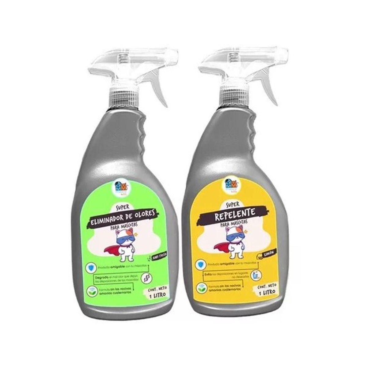 MASCOKITS - Kit Eliminador Olores + Repelente Para Perros Y Gatos 1 Ltr.