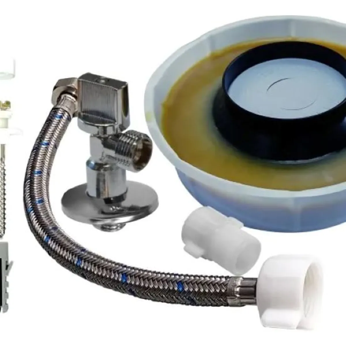METALFER - Kit De Instalacion Wc Llave Angular Completo Hoffens