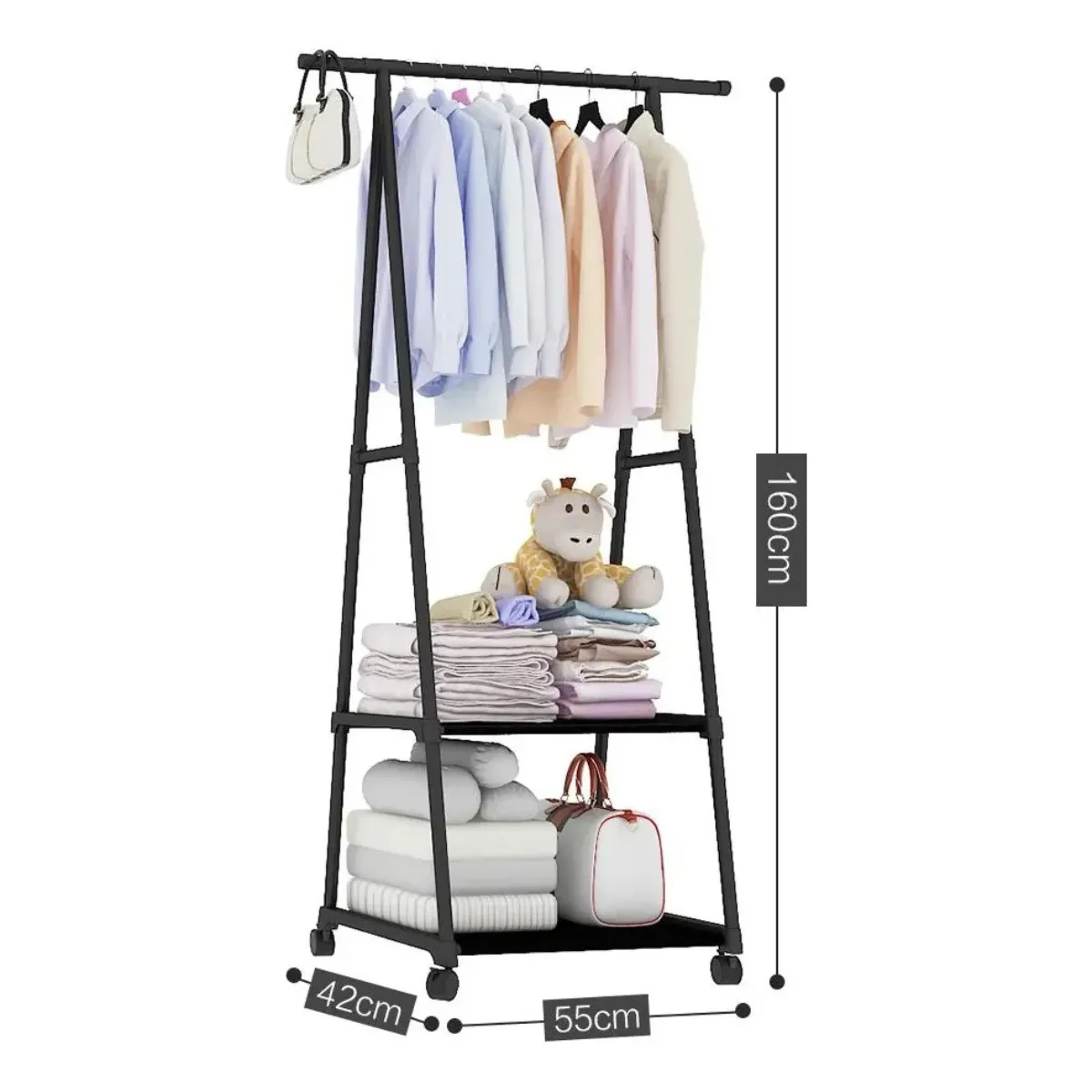 GENERICO - Perchero Closet Estante Organizador Colgador Ropa Color negro
