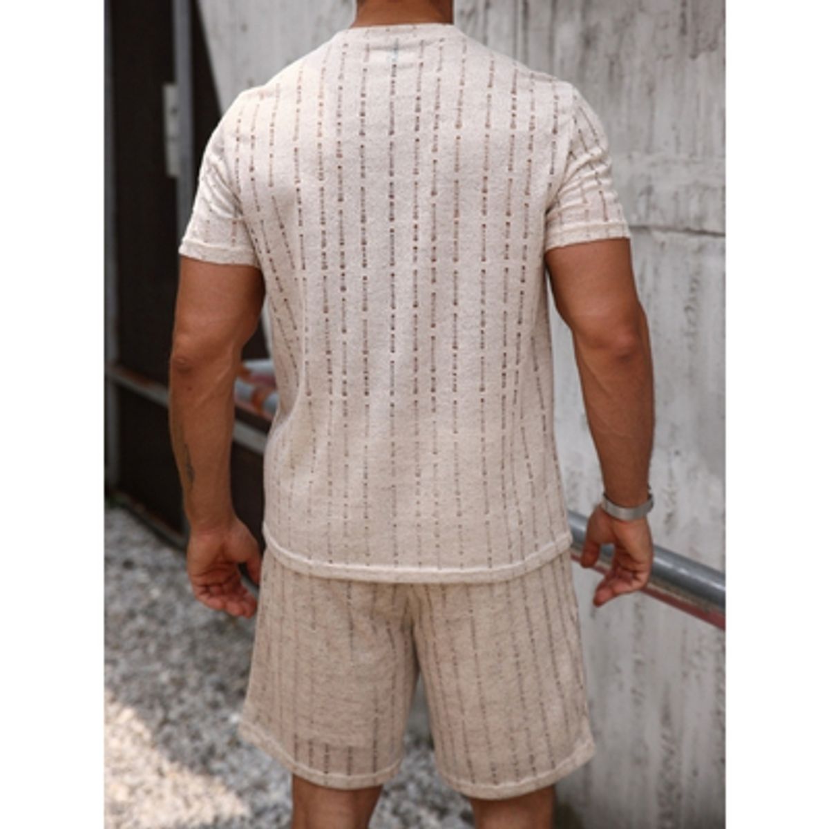 LIKE SHOP - Polera Hombre Manga Corta Tejida Estilo Casual Verano 0260