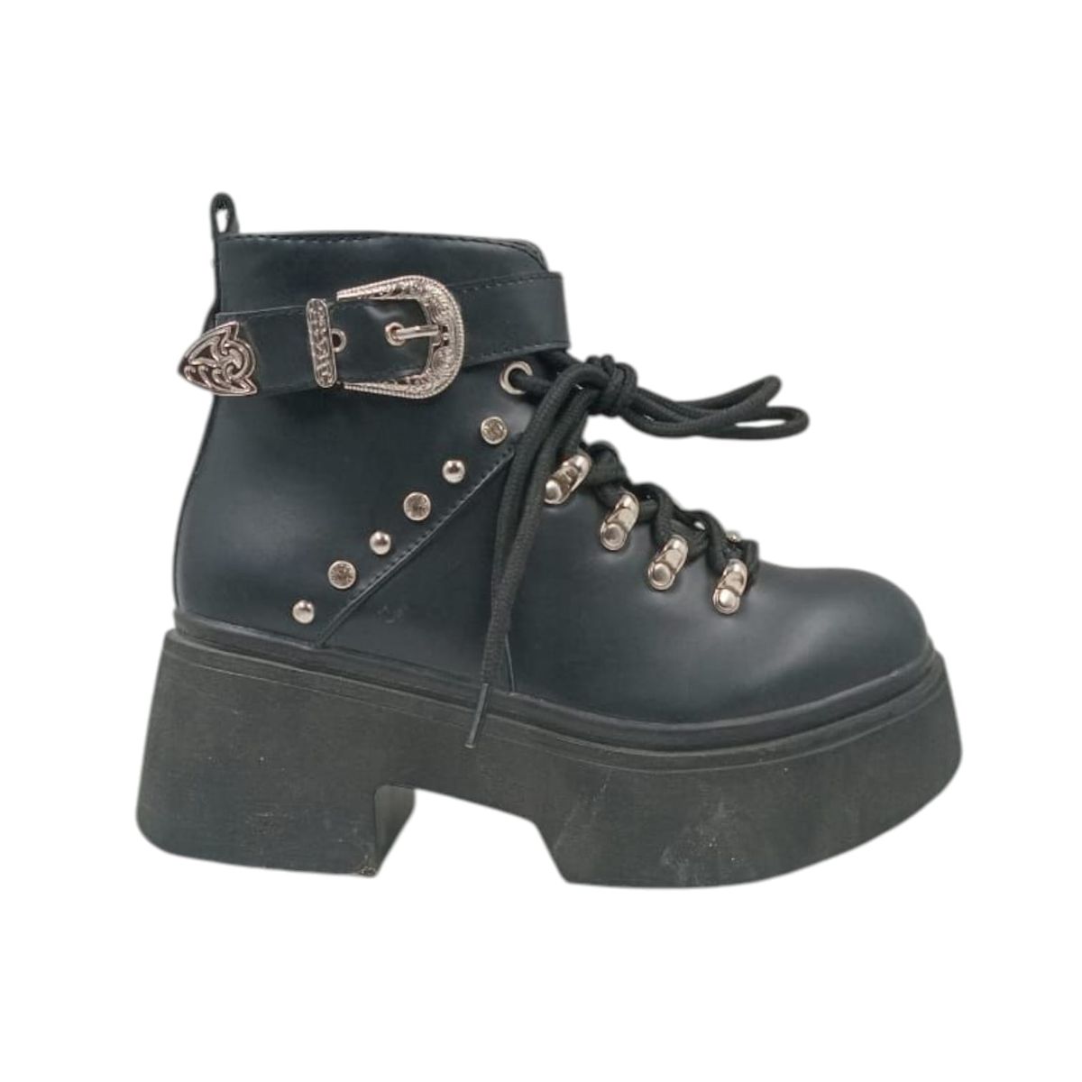 HERIEL - Botín Negro Plataforma Mujer