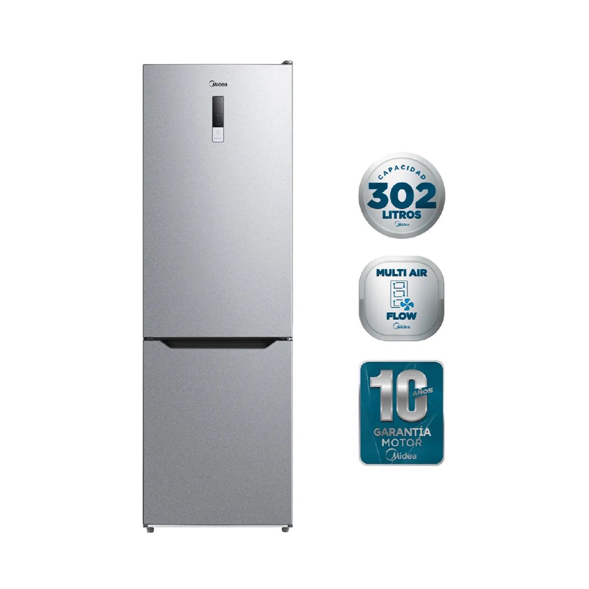 MIDEA - Refrigerador Bottom Freezer No Frost Light 302L OpenBox