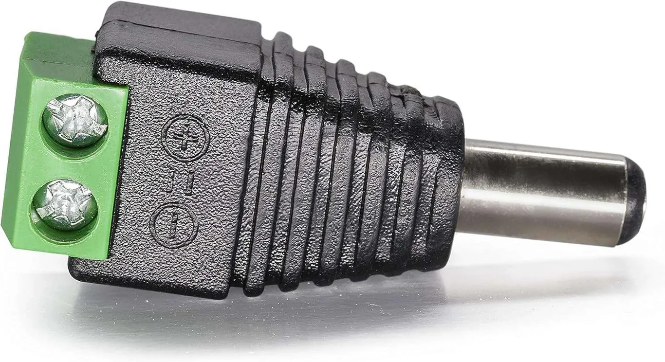 Conector Terminal Poder 5.5x2.1 Macho Jack Camaras Tira Led