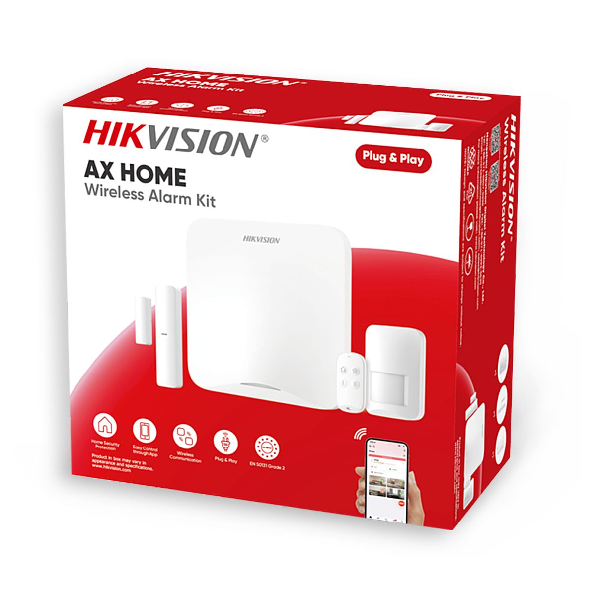 HIKVISION - Kit De Alarma Inalámbrica Hikvision Axhome Wifi Y 4g Color Blanco
