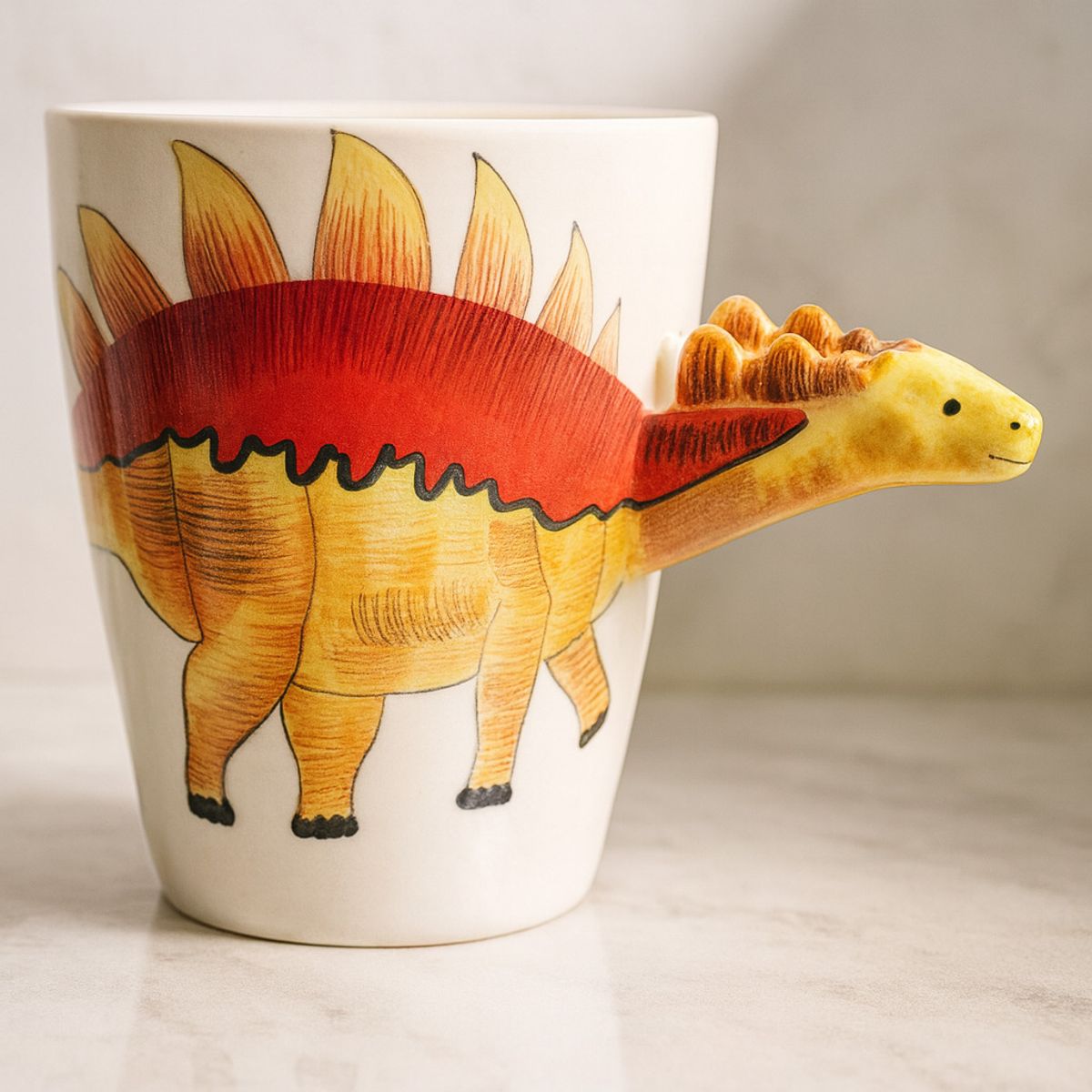 GENERICO - Taza de porcelana de Estegosaurio